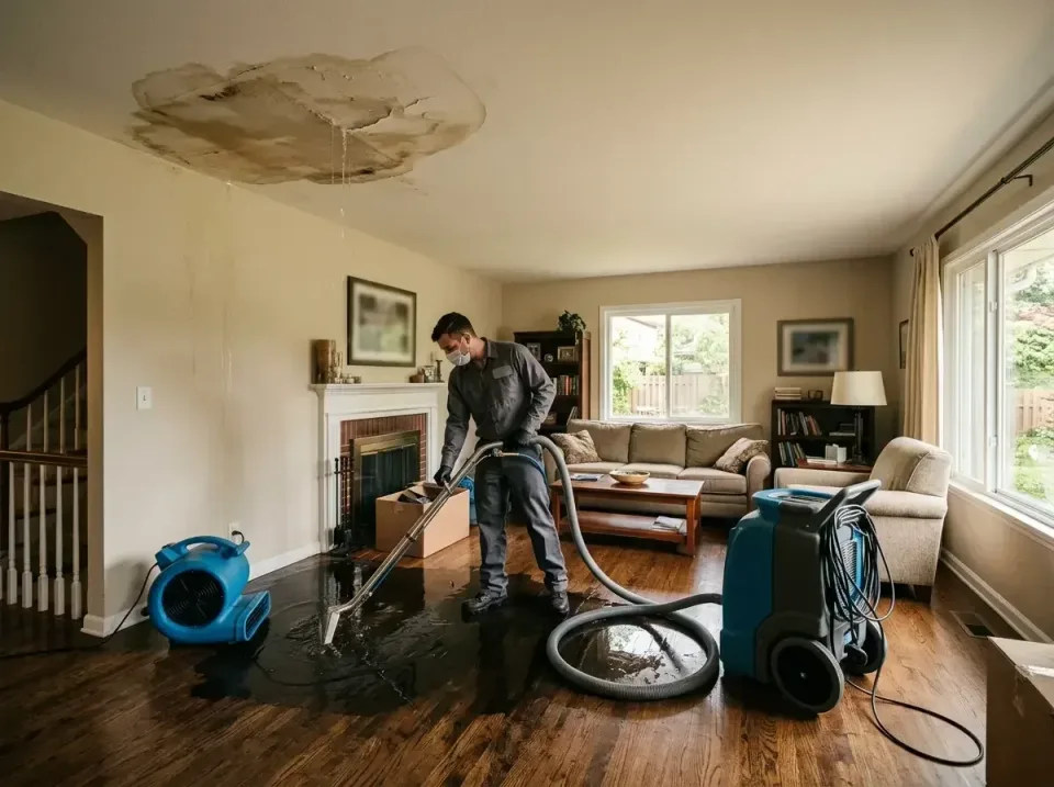 attic-pipe-burst-ceiling-drip-008 — frequently asked questions, Water Damage Restoration & Carpet Care in Center Line, MI